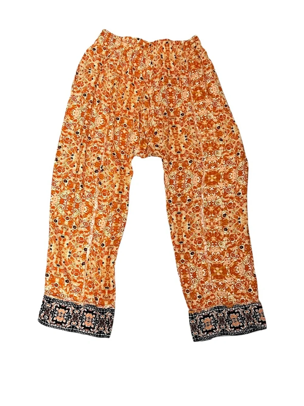 Free People Make My Day Women's Size M US High Rise Wide Leg Pants Orange